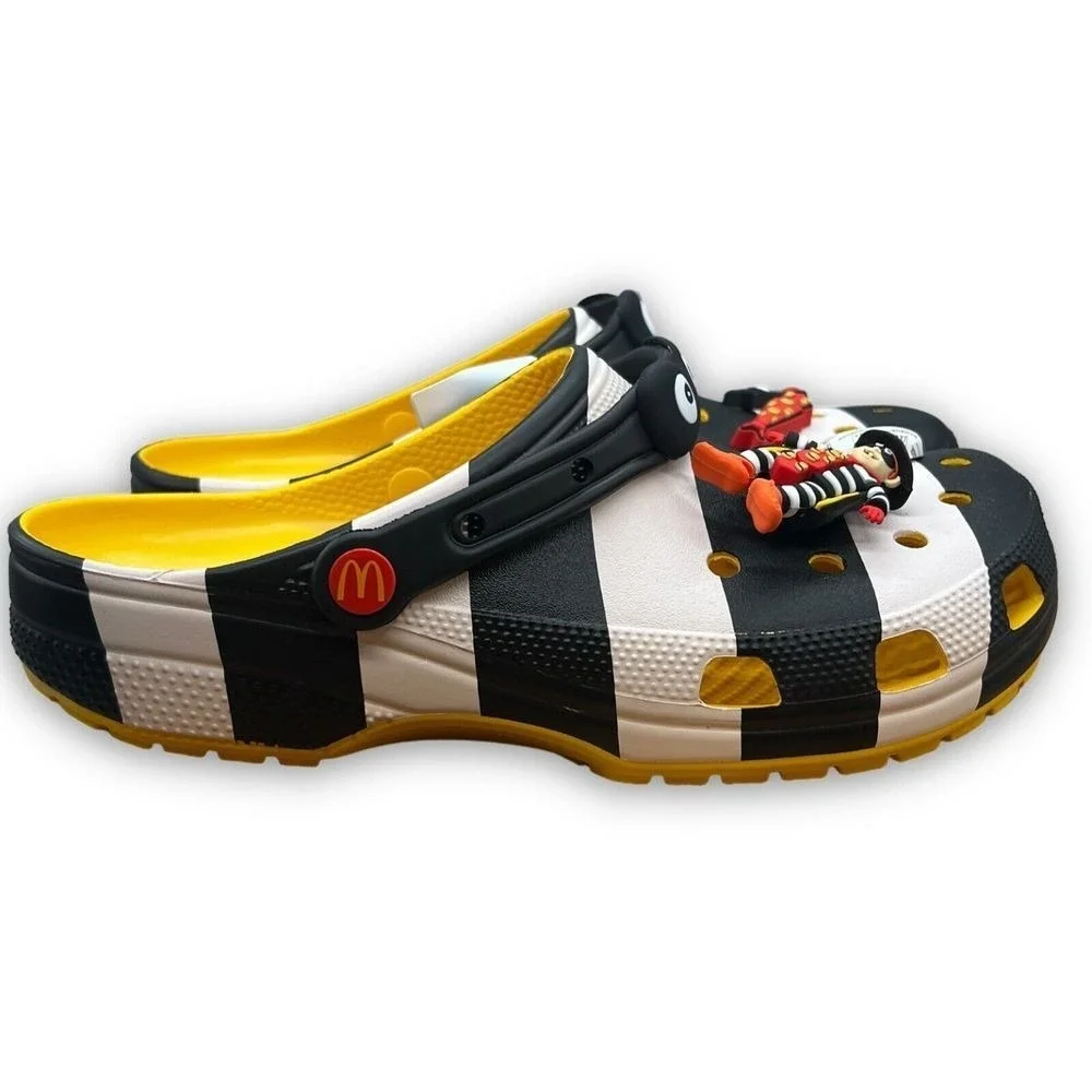 Crocs X McDonald's Hamburglar Classic‎ Clog Men's 11 Black White